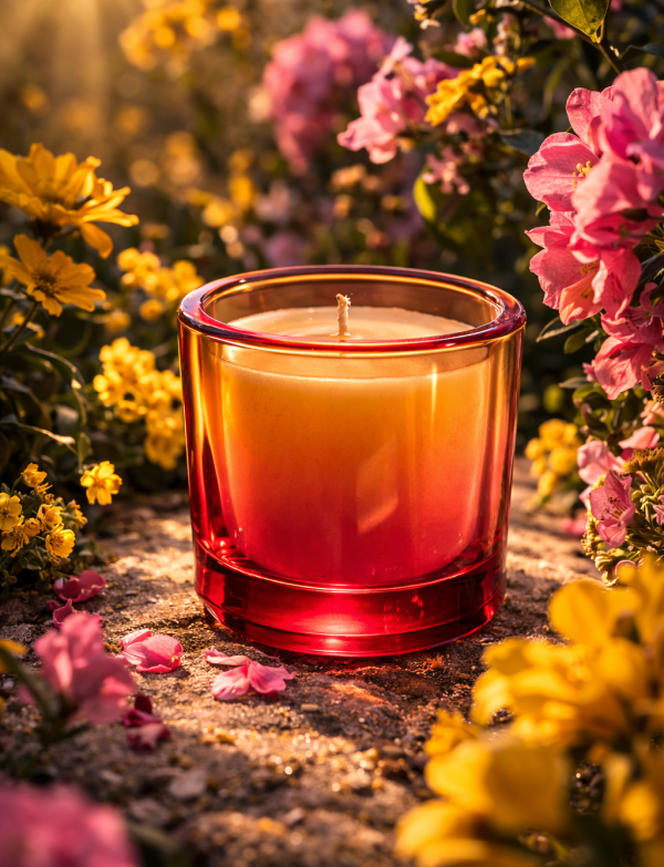 Frasco de Vidrio Thalia rosado-ambar 220ml