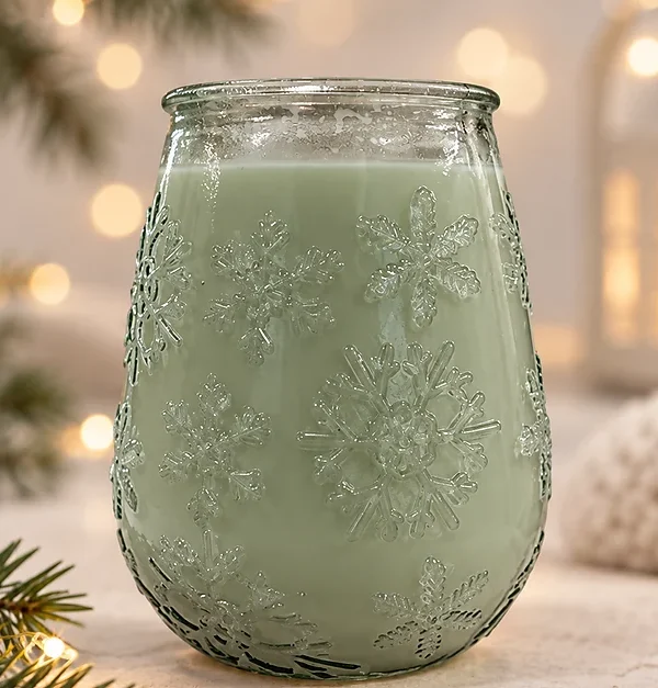 Frasco de Vidrio Copos de Nieve 650ml