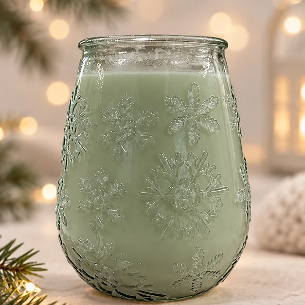 Frasco de Vidrio Copos de Nieve 650ml